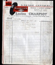 ROMILLY-sur-SEINE (10) GARAGE AUTOMOBILE "Lucien CHARPIOT" Pneu GOODRICH en 1934