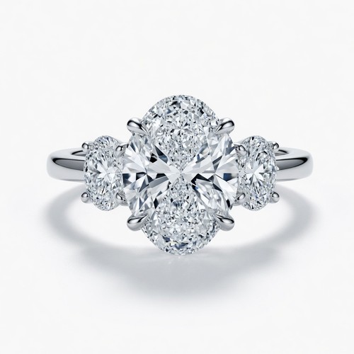 5ct oval lab grown - lab, diamond