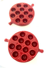 Lot de 2 poêlons à escargots 12 trous Céramique Rouge Émile Henry 