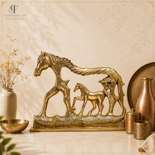 Sculpture cheval laiton - de,