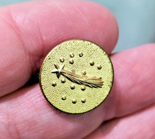 Ancien bouton doré - ancien, 18mm