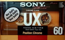 SONY UX 60 VINTAGE 1988 BLANK AUDIO CASSETTE TAPE IEC/TYPE II Made in France