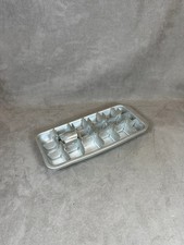 Bac à glaçons en aluminium argenté vintage | Design industriel vintage 1950