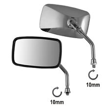 Pair Miroir Retroviseurs Rearview Moto Scooter Chrome A-Pro Gros M10