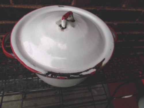 Vintage enamelware white with - vintage,