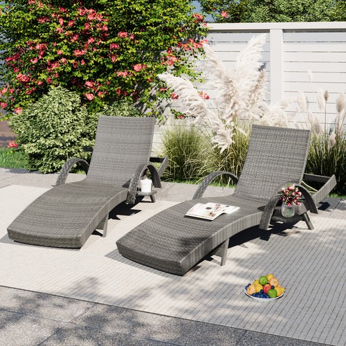 Outdoor wicker chaise - outdoor,