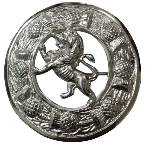 Kilt mouche plaid broche lion - kilt,