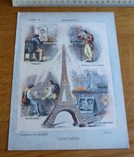 Ancien Protège-cahier Couverture "L'ELECTRICITE"