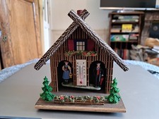 Ancien thermomètre Chalet allemand en bois