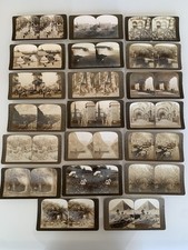 Stereoscope Underwood 20 Carte Photo Voyages Stereoviews Cards Egypt Japan USA