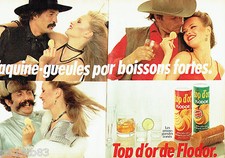 PUBLICITE ADVERTISING 036  1980  Flodor petites tuiles salées ( 2p) TOP D' OR