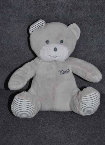 Peluche ours mustela gris - mustela,