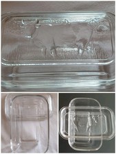 ANCIEN BEURRIER TRANSPARENT EN VERRE TREMPÉ ARC DE LUMINARC FRANCE N° 17 T.B.E.