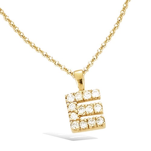 Collier pendentif alphabet - "pendentif,