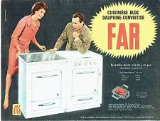 Publicité Advertising  1959   la cuisinière bloc  mixte Far charbon gaz