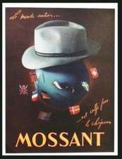 Publicité 1949 Mode Chapeau