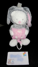 doudou peluche musical ours lapin blanc gris chiné rose brille MOTS D'ENFANTS