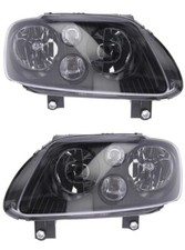 PHARE DROITE + GAUCHE ÉLECTRIQUE + MOTEUR H7 H7 NOIR VW CADDY III MINIVAN TOURAN