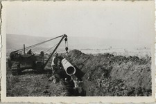 PHOTO ANCIENNE - VINTAGE SNAPSHOT-CHANTIER TRAVAIL TRACTEUR BULLDOZER CHENILLE 5