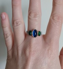 Bague ancienne baroque argent