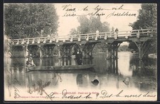 CPA Enclos, Pont sur la Seine