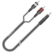 Sommer Cable 3,5mm Jack Rca Câble Adaptateur Rca Fiche Stéréo Basic Onyx Flex