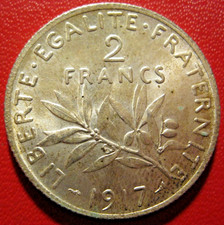 France. 2 Francs semeuse 1917.  SUP+