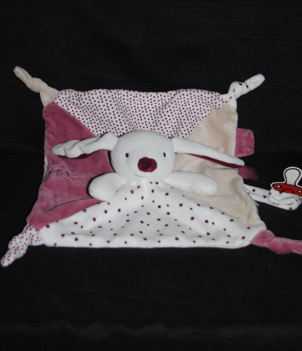 Doudou plat lapin - 🐰, rose