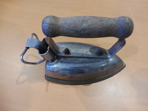 Old vintage steel iron and - vintage,