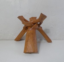 présentoir socle support en bois de palissandre trépied