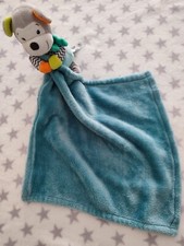 DOUDOU NICOTOY SIMBA TOYS SINGE GRIS COUVERTURE MOUCHOIR BLEU comme neuf