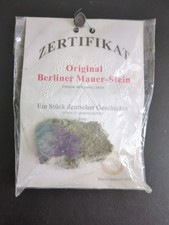 Morceau Original  Certifie numéroté du mur de BERLIN sous plis scellé + photo
