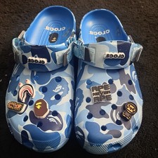 Crocs A Bathing Ape Blue White