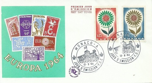 Europa 1964 enveloppe premier - europa,