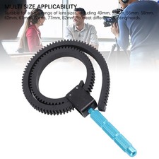 DSLR Camera Follow Focus Ring Black Professional Focus Gear Ring For 49mm 52 NEW