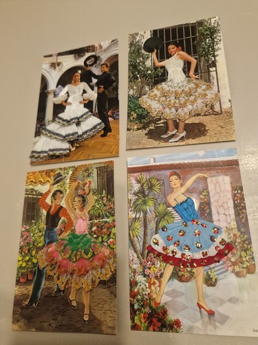 Lot cartes postales brodées - 4,