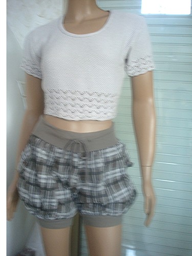 Short ete ecossais beige - d'ete,