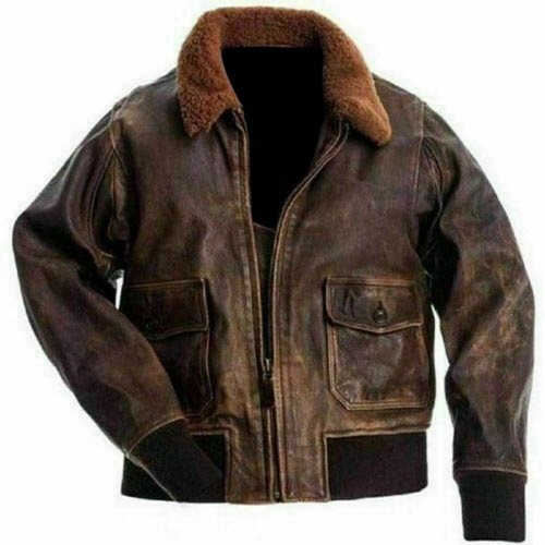 Veste aviateur cuir véritable - veste,
