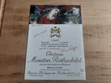 étiquette vin chateau Mouton Rothschild 1985 wine label specimen Paul Delvaux