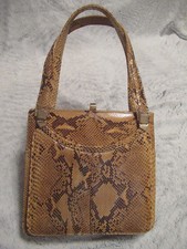 Sac à main cuir en python