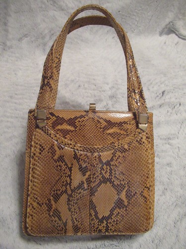 Sac main cuir python - à,