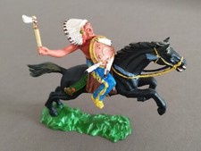 ELASTOLIN OUGEN WILD WEST CAVALIER INDIEN réf. 6844  7 CM Ancienne Production