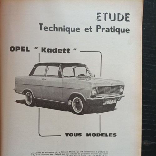 Revue technique opel - technique, kadett