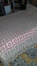 Couvre lit tout crochet - lit, en