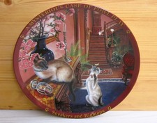 Assiette Chats Siamois en porcelaine de collection - THE BRADFORD EXCHANGE 1994