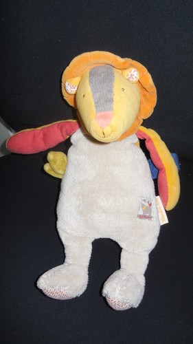 Doudou peluche lion jaune - peluche,
