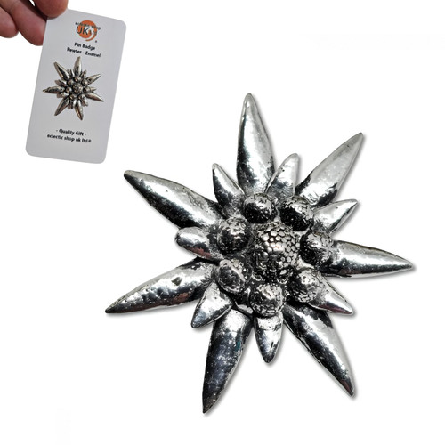 Edelweiss fleur pin badge - edelweiss,
