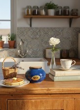 Pot à Miel Bleue en Grès  -