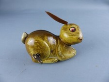 Ancien lapin mécanique KÖHLER GERMANY N°49 LANGOHR en tôle lithographié + clé