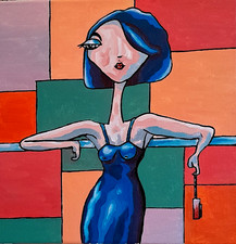 Acrylique toile 2025  30 x 30 cm  artiste B Jost  Artmajeur côte AKOUN